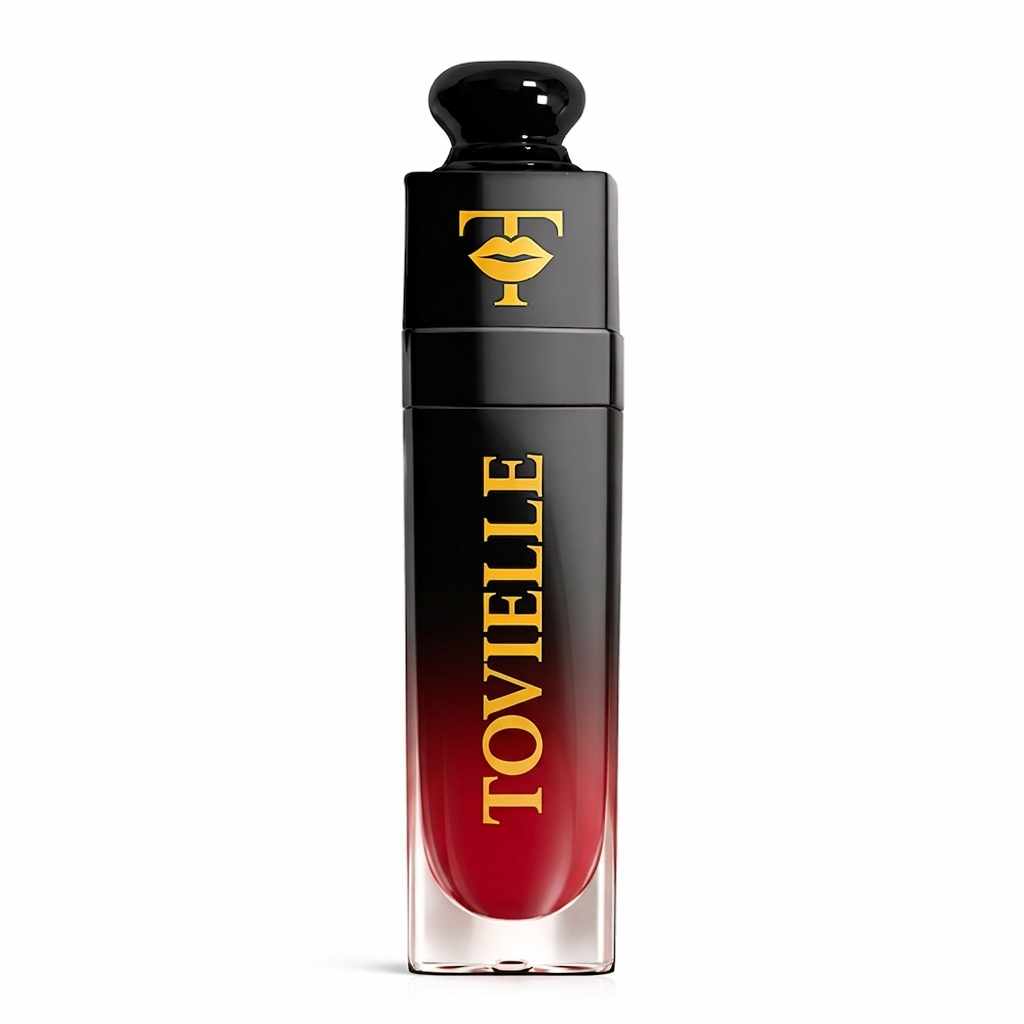 Tovielle Magic Red Lip Oil – soft pink glossy lip oil with high-shine hydrating finish