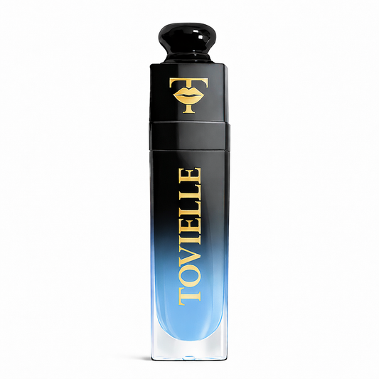 TOVIELLE Blueberry Lip Oil in soft berry tinted shade with glossy finish 