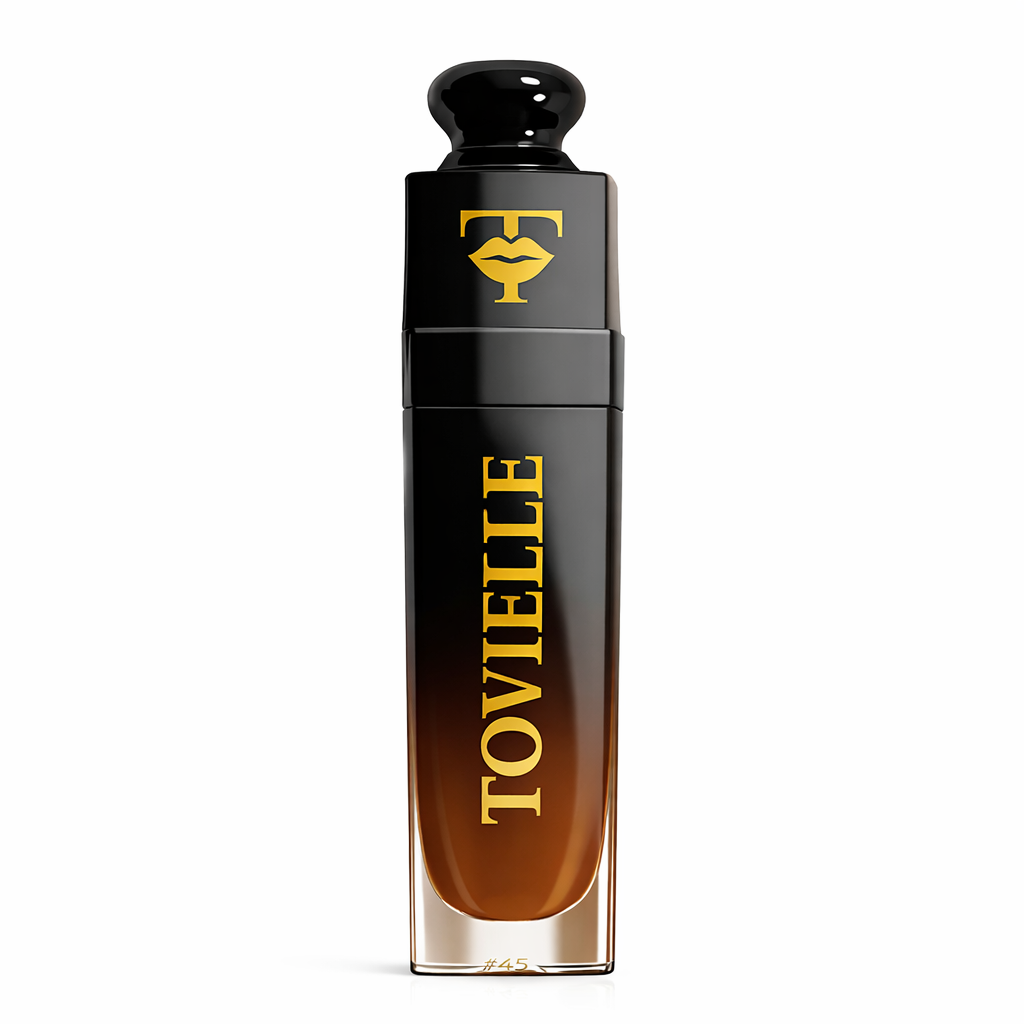 Tovielle Chocolate Cookie Lip Oil – glossy brown lip oil with warm cocoa tone and high-shine finish