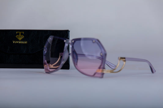 TOVIELLE Empress Signature Luxury Sunglasses oversized Lilac Purple designer frames