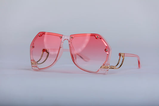 TOVIELLE Empress Signature Luxury Sunglasses oversized blush pink designer frames