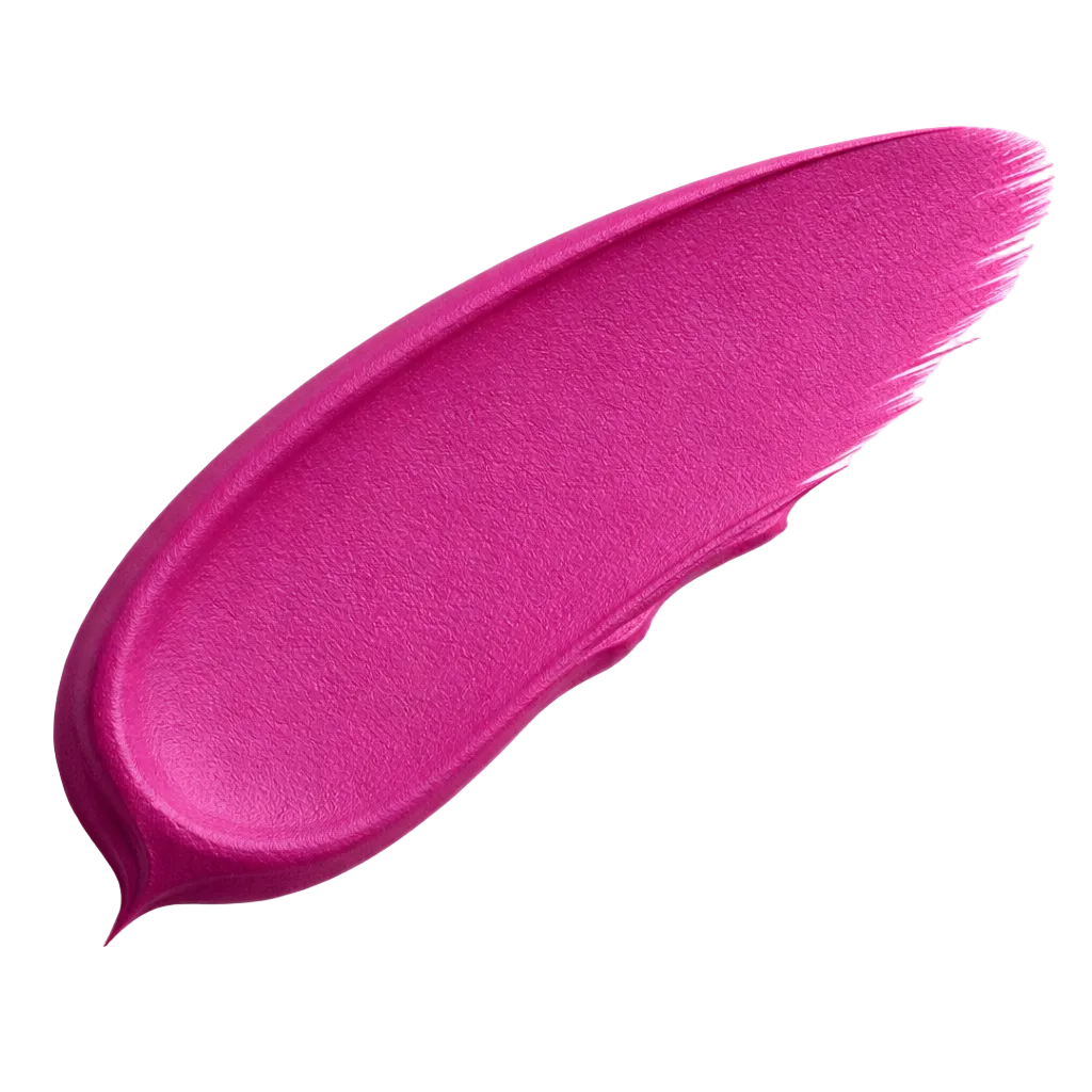 Pink Dynasty matte lipstick in a bold vivid pink shade with a smooth velvet matte finish