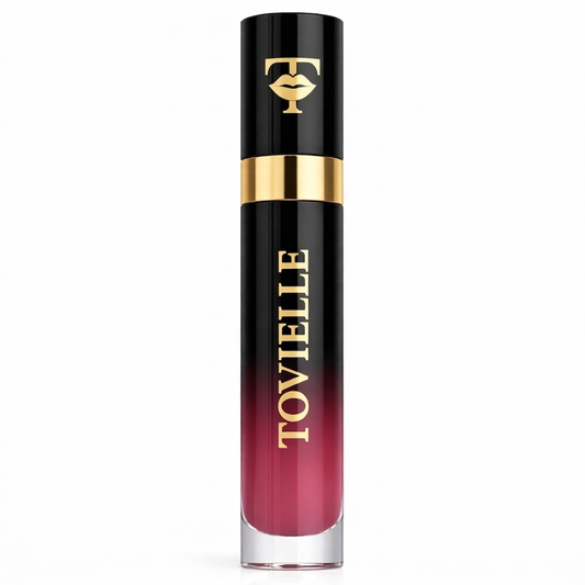 Tovielle Rose Obsession lip gloss in a deep rose pink shade with a high-shine glossy finish